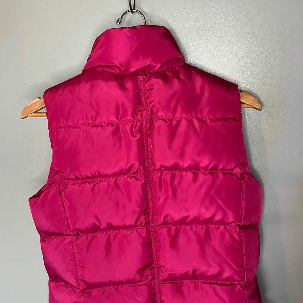 J. Crew x 2000’s Fuschia Puffer Snap Button Vest